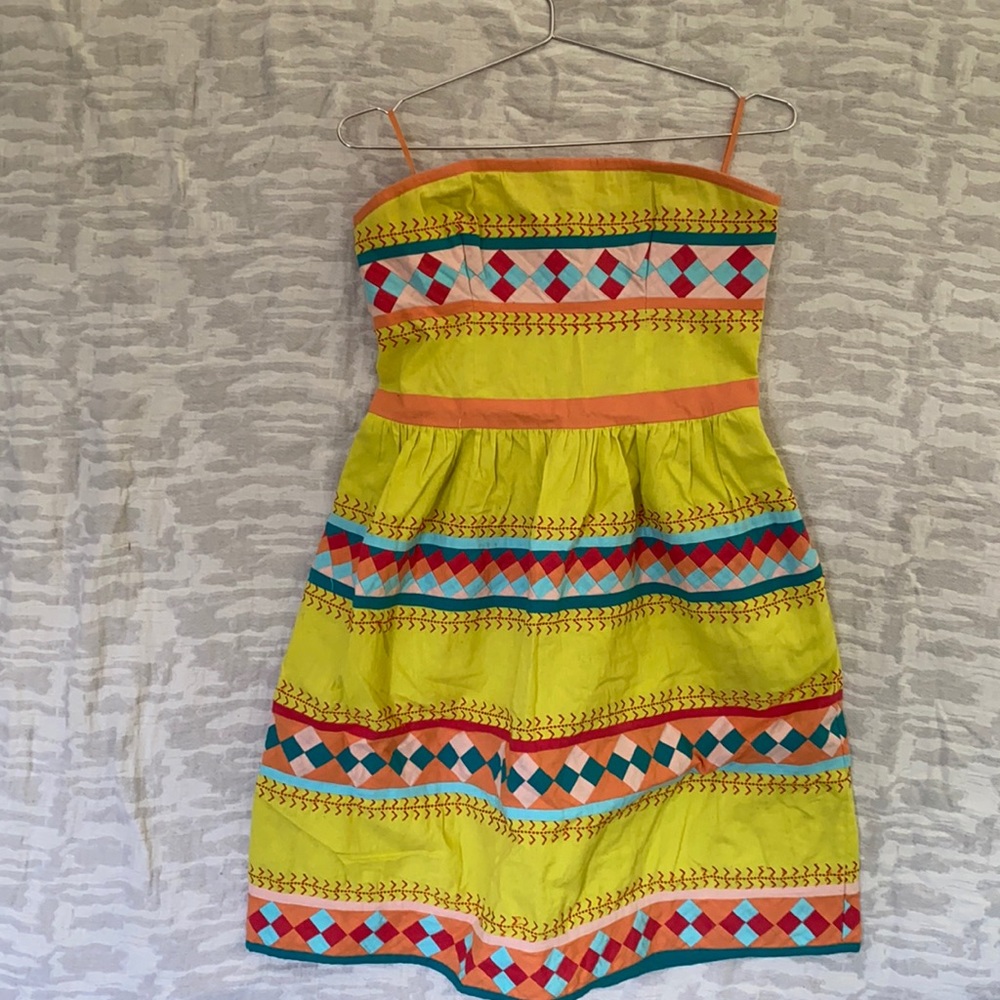 Anthropologie Strapless Quilt Dress size 6